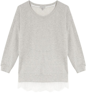 Clu Lace Bottom Ribbed Sweater