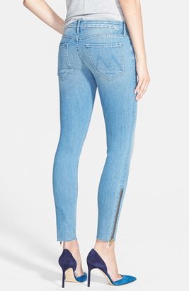 Mother 'The Looker' Raw Hem Ankle Zip Skinny Jeans (Home Sweet Home)