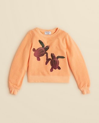 Wildfox Couture Girls' Baby Turtles Baggy Beach Sweatshirt - Sizes 4-6X