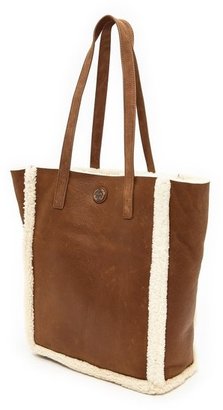 Tory Burch Shearling North / South Tote