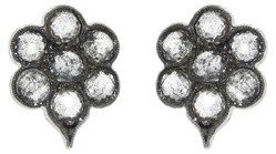 Cathy Waterman Rose Cut Diamond Posts - Designer Platinum Earrings