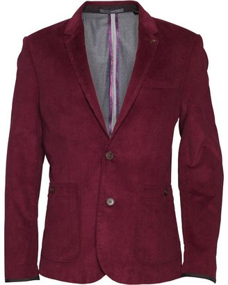Ted Baker Mens Cord Blazer Red