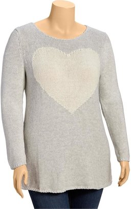 Old Navy Women's Plus Heart-Graphic Sweaters