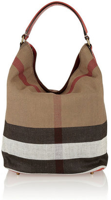 Burberry Shoes & Accessories Checked canvas hobo bag