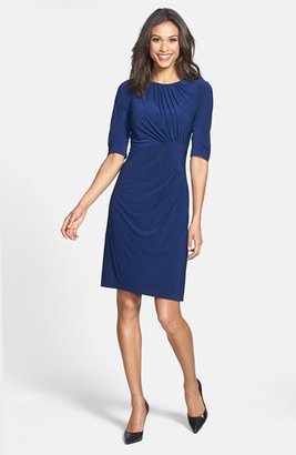 Adrianna Papell Pleated Matte Jersey Sheath Dress (Online Only)