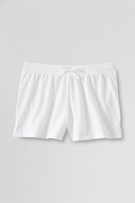 Lands' End Girls' Plus Knit Solid Jersey Shorts