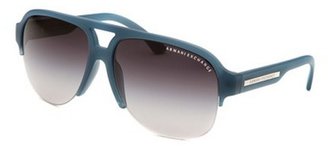 Armani Exchange Men's Aviator Transparent Blue Sunglasses