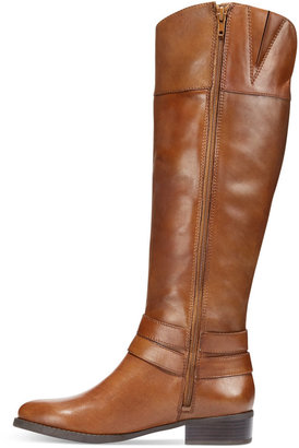 INC International Concepts Fahnee Leather Wide Calf Riding Boots