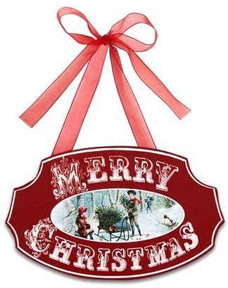 MELROSE GIFTS 'Merry Christmas' Wooden Ornament