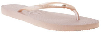 Havaianas womens pale pink slim crystal glamour sandals