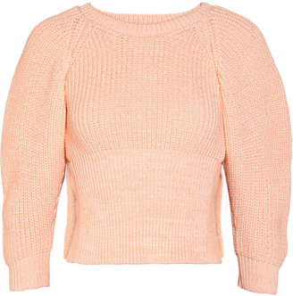 Chloé Metallic-flecked cotton-blend sweater