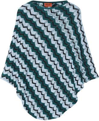 Missoni Crochet-knit poncho