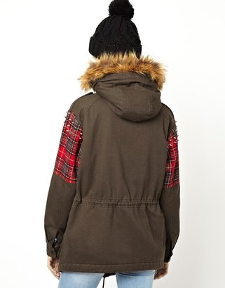 ASOS Punk Parka With Faux Fur Lining