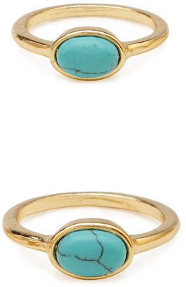 Forever 21 Faux Turquoise Ring Set