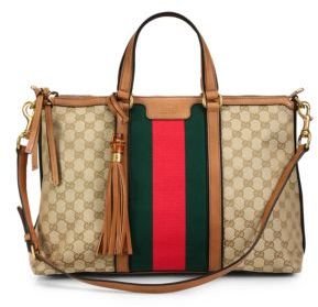 Gucci Rania Top-Handle GG Canvas Bag