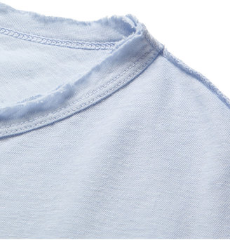 James Perse Distressed Slub Linen and Cotton-Blend T-Shirt