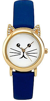 JCPenney FASHION WATCHES Womens Kitty Face and Ears Rhinestone Watch