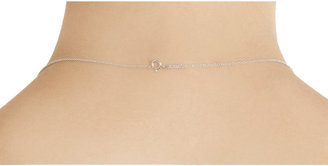 Jennifer Meyer Diamond & White Gold Triangle Pendant Necklace