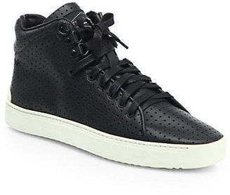 Rag and Bone 3856 Kent Perforated Leather High-Top Sneakers