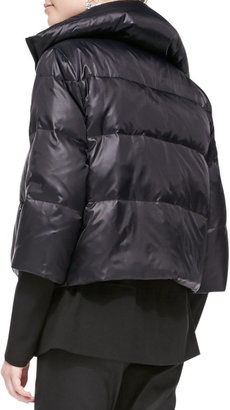 Eileen Fisher Fisher Project Recycled Nylon Puffer Down Jacket