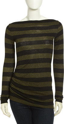 James Perse Camper Long Sleeve Striped Top