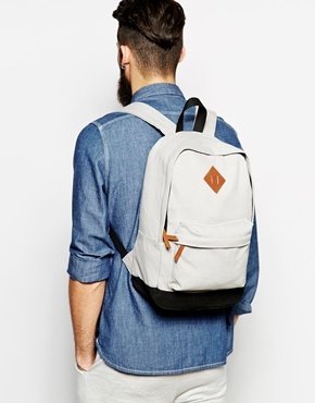 ASOS Backpack with Front Pocket - Grey