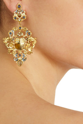Papi Gold-plated multi-stone earrings