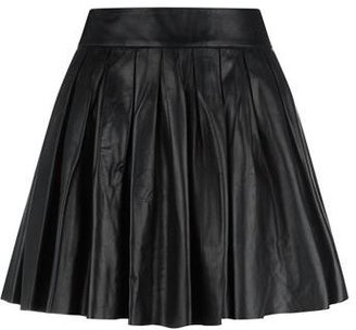 Alice + Olivia Box Pleat Leather Skirt