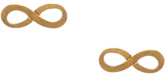 Dogeared Gold Plated Infinity Stud Earring