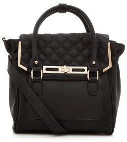 New Look Mink Quilted Panel Backpack Satchel
