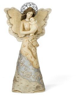 Element a Mother's Love Angel Figurine by Pavilion, 9-Inch, Holding Baby