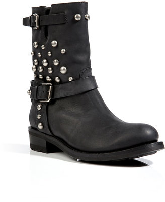 Ralph Lauren COLLECTION Leather Studded Half Boots in Black