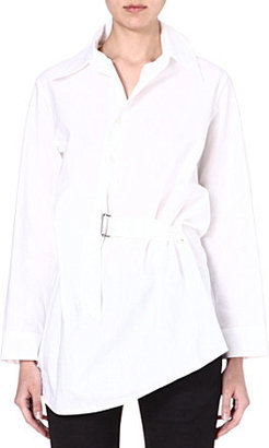 Ann Demeulemeester Asymmetric cotton shirt White