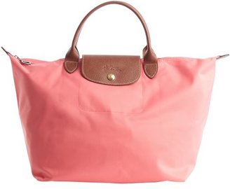 Longchamp pink nylon 'Le Pliage' medium folding tote