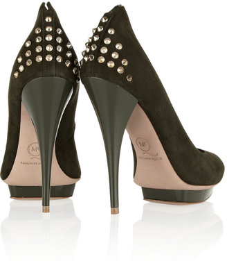 McQ Studded suede pumps