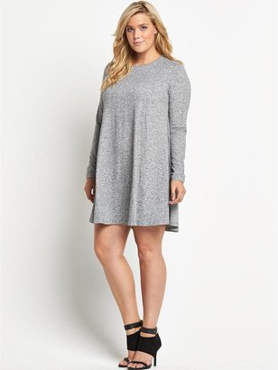 Alice & You Grey Marl Swing Dress (Available in sizes 16-28)