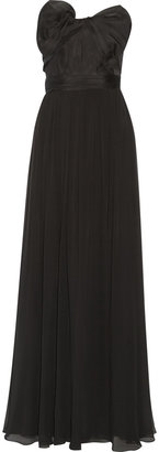 Notte by Marchesa 3135 Notte by Marchesa Bow-embellished silk gown