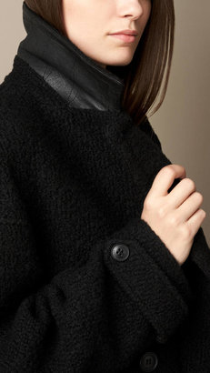 Burberry Relaxed Fit Textured Wool Pea Coat