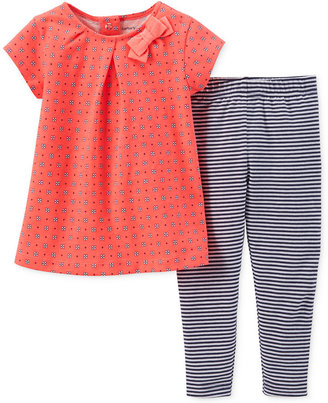 Carter's Toddler Girls' 2-Piece Geo-Print Tunic & Striped Leggings Set