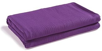 Camilla And Marc EHC Indian Classic Rib Cotton Throw, Sofa Bed Throw Bedspread - 250cm x 250cm (100" x 100") Fits 3 or 4 Seater Sofa or King Size Bed ( Included 2 x Cushion Cover 45cm x 45cm),Purple