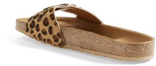 Seychelles 'So Far Away' Leopard Print Calf Hair Sandal