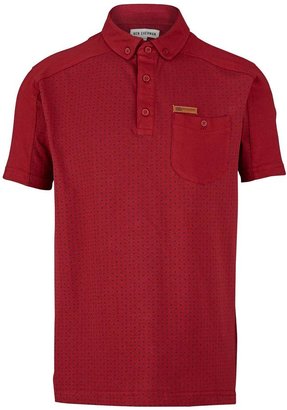 Ben Sherman Boys Short Sleeved Jersey Polo Shirt - Red