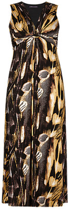 Marks and Spencer M&s Collection Plus Tribal Feather Print Maxi Dress