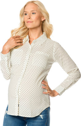 A Pea in the Pod Rails Button Front Maternity Shirt
