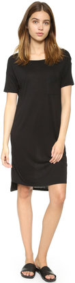 Alexander Wang T by Classic Boat Neck Dress with Pocket