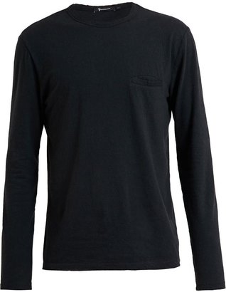 Alexander Wang T BY Distressed Jersey Long Sleeve T-shirt