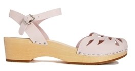 Swedish Hasbeens Pink Ornament Flat Sandals
