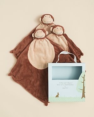 Angel Dear Infant Boys' Monkey Blankets - Set of 3