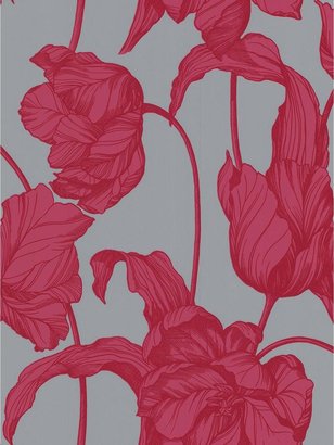 Laurence Llewellyn Bowen Harem Tulips Wallpaper - Pink