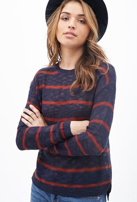 Forever 21 Striped Crew Neck Sweater